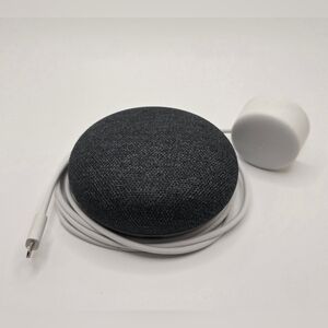 Google Home Nest Mini - Model H0A - 1st Generation Charcoal Original Cord Tested